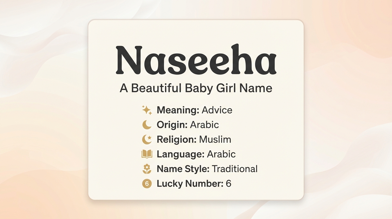 Naseeha name meaning