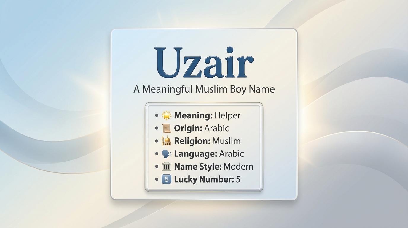 Uzair name meaning
